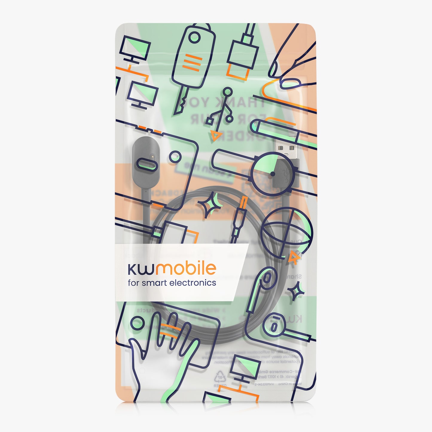 kwmobile USB Kabel Charger kompatibel mit imoo Watch Phone Z6 / Watch Phone Z1 Ladekabel - Smart Watch Ersatzkabel - Fitnesstracker Aufladekabel