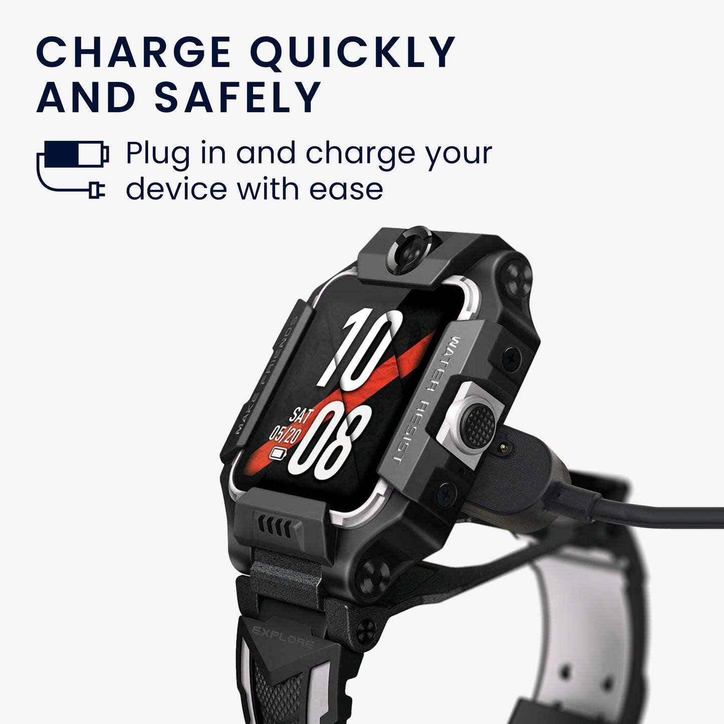 kwmobile USB Kabel Charger kompatibel mit imoo Watch Phone Z6 / Watch Phone Z1 Ladekabel - Smart Watch Ersatzkabel - Fitnesstracker Aufladekabel