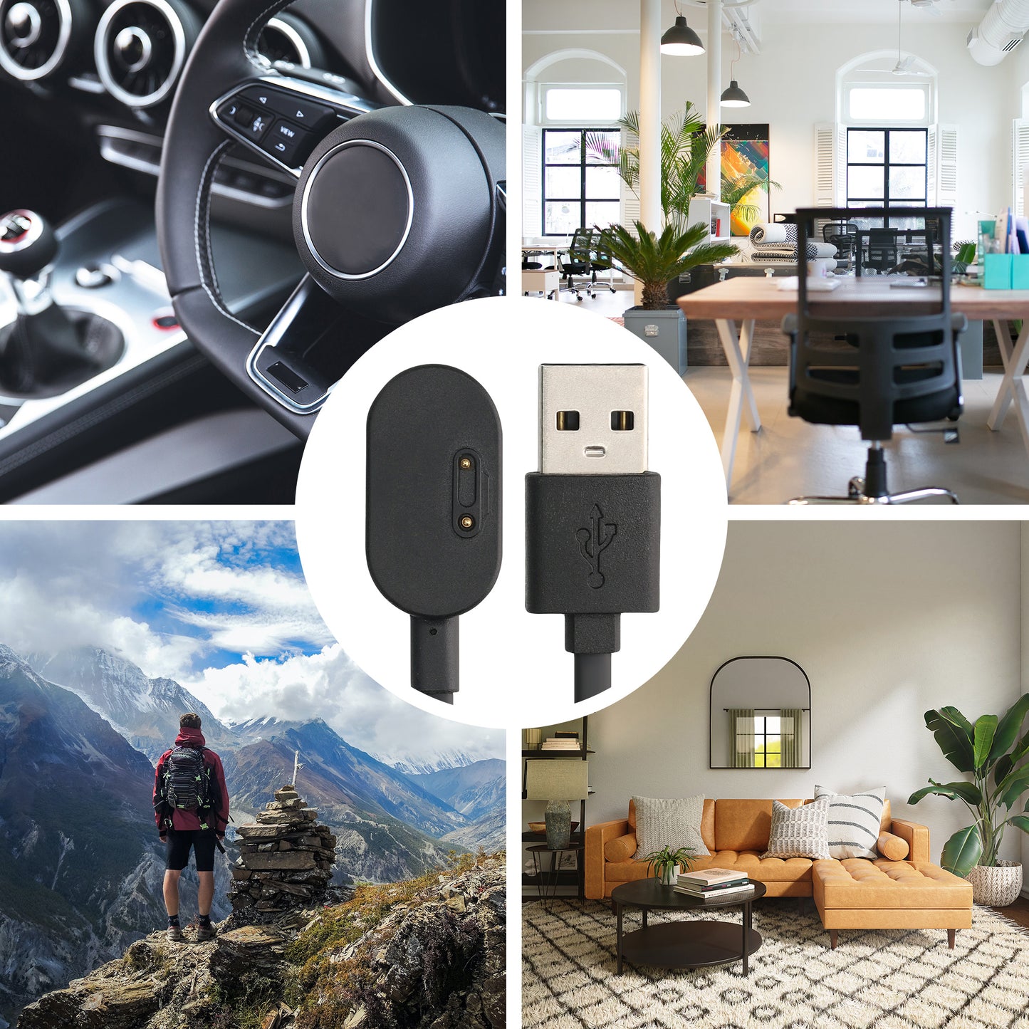 kwmobile USB Kabel Charger kompatibel mit imoo Watch Phone Z6 / Watch Phone Z1 Ladekabel - Smart Watch Ersatzkabel - Fitnesstracker Aufladekabel