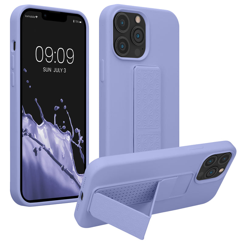 kwmobile Handyhülle für Apple iPhone 13 Pro Max Hülle mit Fingerhalter und Stand Schutzhülle Cover