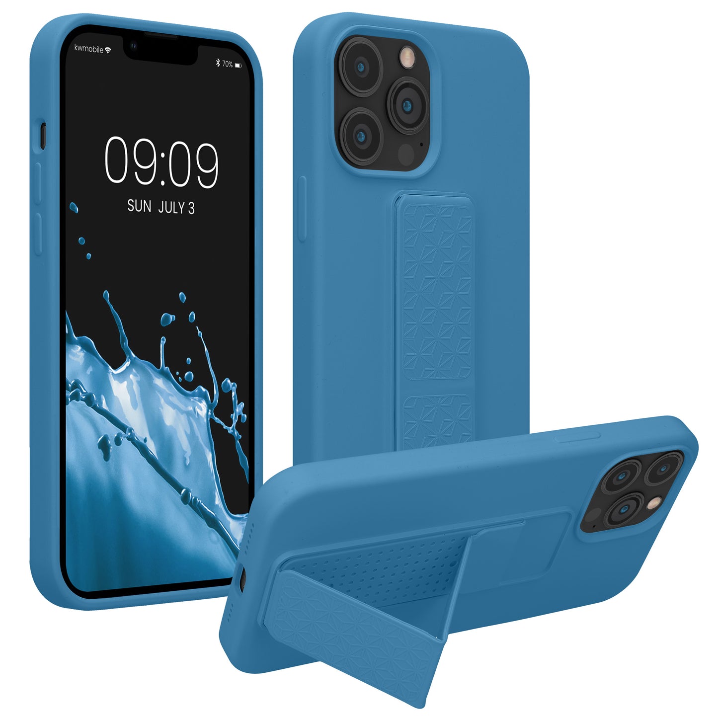 kwmobile Handyhülle für Apple iPhone 13 Pro Max Hülle mit Fingerhalter und Stand Schutzhülle Cover