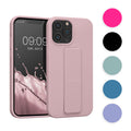 kwmobile Handyhülle kompatibel mit Apple iPhone 13 Pro Max - Hülle mit Fingerhalter und Standfunktion - Silikon Case Handy Cover in Lavendel Lavendel  