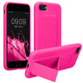 kwmobile Handyhülle für Apple iPhone SE (2022) / SE (2020) / 8 / 7 Hülle mit Fingerhalter und Stand Schutzhülle Cover