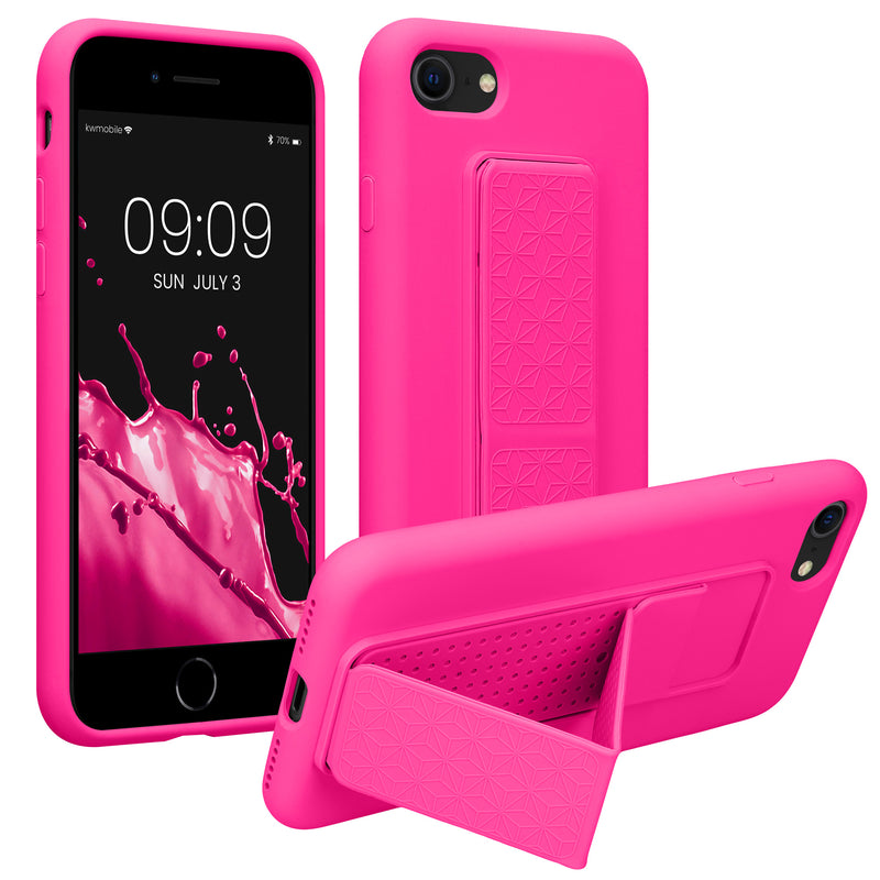 kwmobile Handyhülle für Apple iPhone SE (2022) / SE (2020) / 8 / 7 Hülle mit Fingerhalter und Stand Schutzhülle Cover