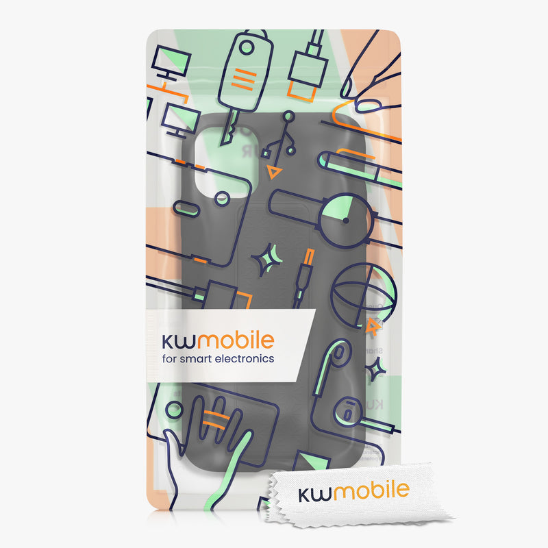 kwmobile Handyhülle für Apple iPhone 11 mit Fingerhalter und Stand Schutzhülle Cover