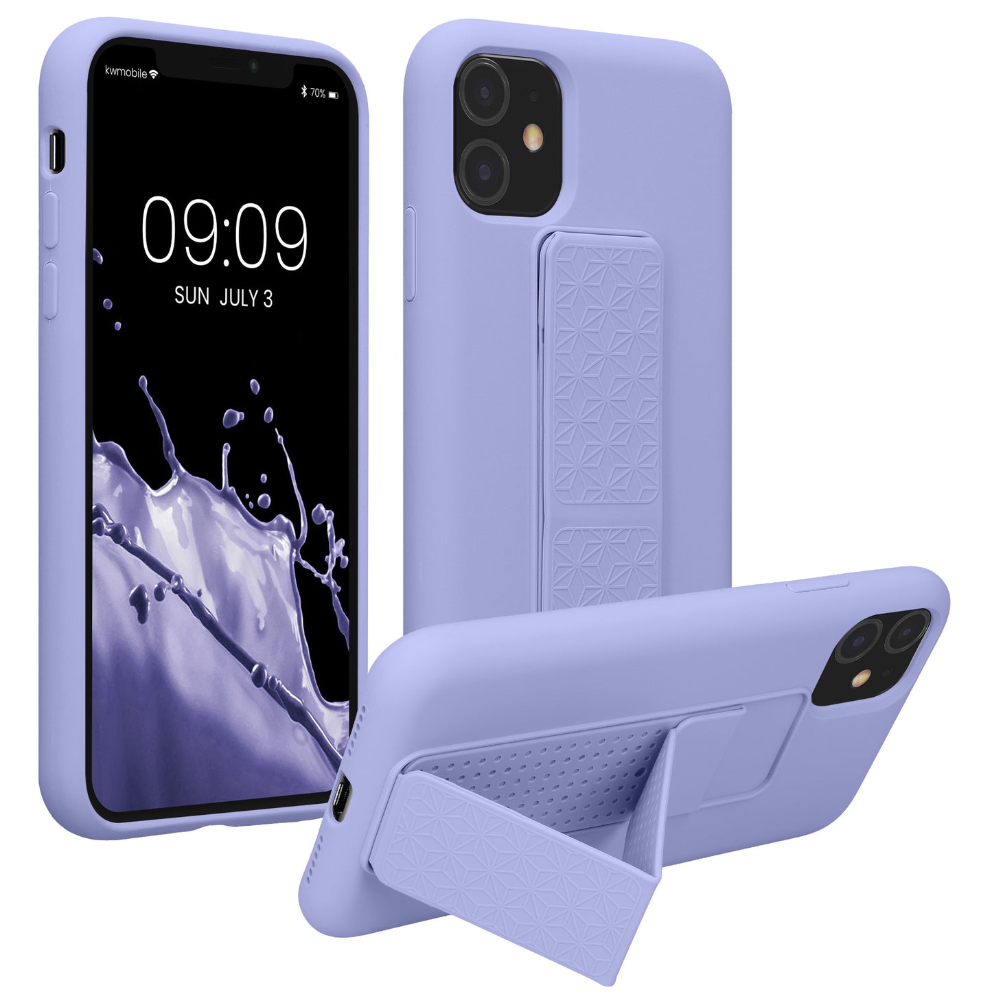 kwmobile Handyhülle für Apple iPhone 11 mit Fingerhalter und Stand Schutzhülle Cover