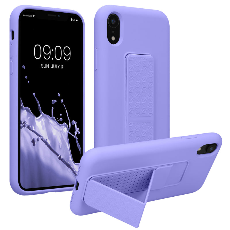 kwmobile Handyhülle für Apple iPhone XR Hülle mit Fingerhalter und Stand Schutzhülle Cover