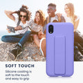 kwmobile Handyhülle für Apple iPhone XR Hülle mit Fingerhalter und Stand Schutzhülle Cover