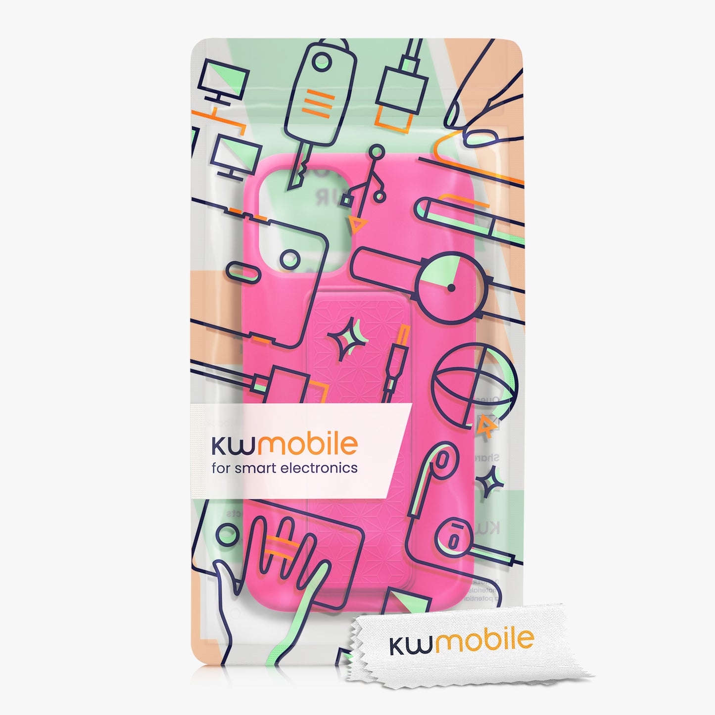 kwmobile Handyhülle für Apple iPhone 12 mini Hülle mit Fingerhalter und Stand Schutzhülle Cover