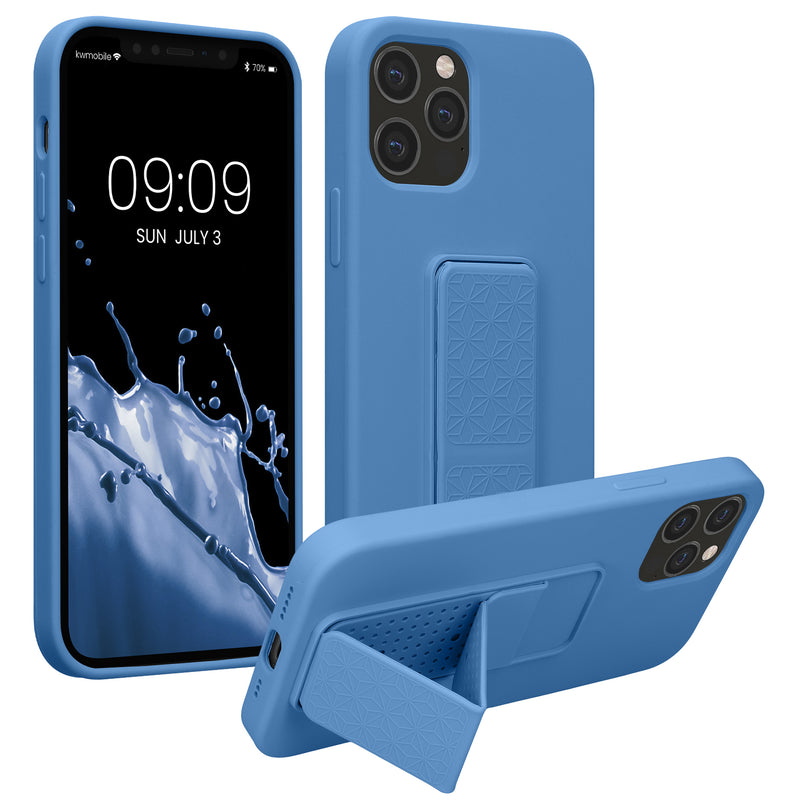 kwmobile Handyhülle für Apple iPhone 12 / iPhone 12 Pro mit Fingerhalter und Stand Schutzhülle Cover