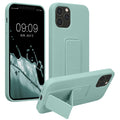 kwmobile Handyhülle für Apple iPhone 12 / iPhone 12 Pro mit Fingerhalter und Stand Schutzhülle Cover