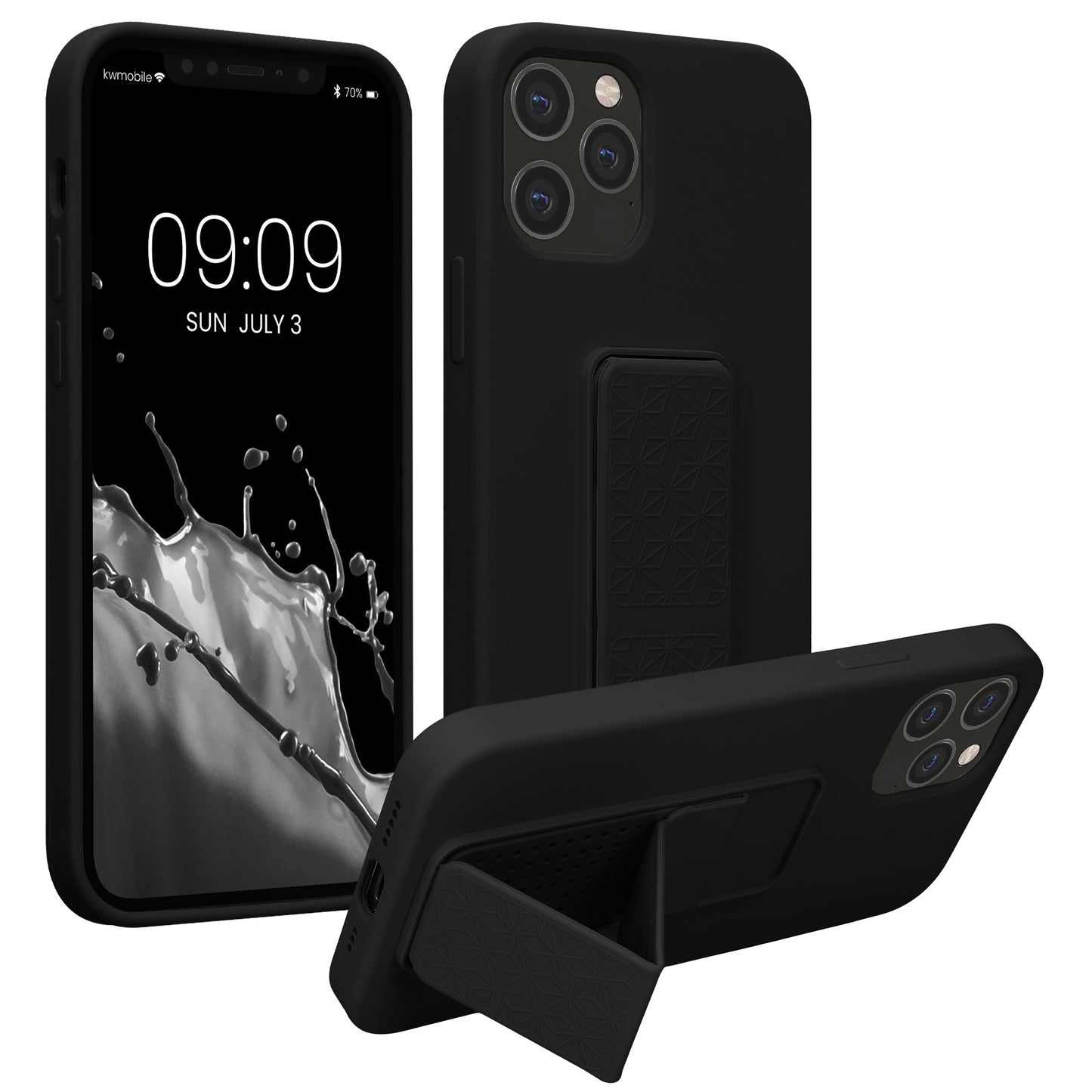 kwmobile Handyhülle für Apple iPhone 12 Pro Max mit Fingerhalter und Stand
