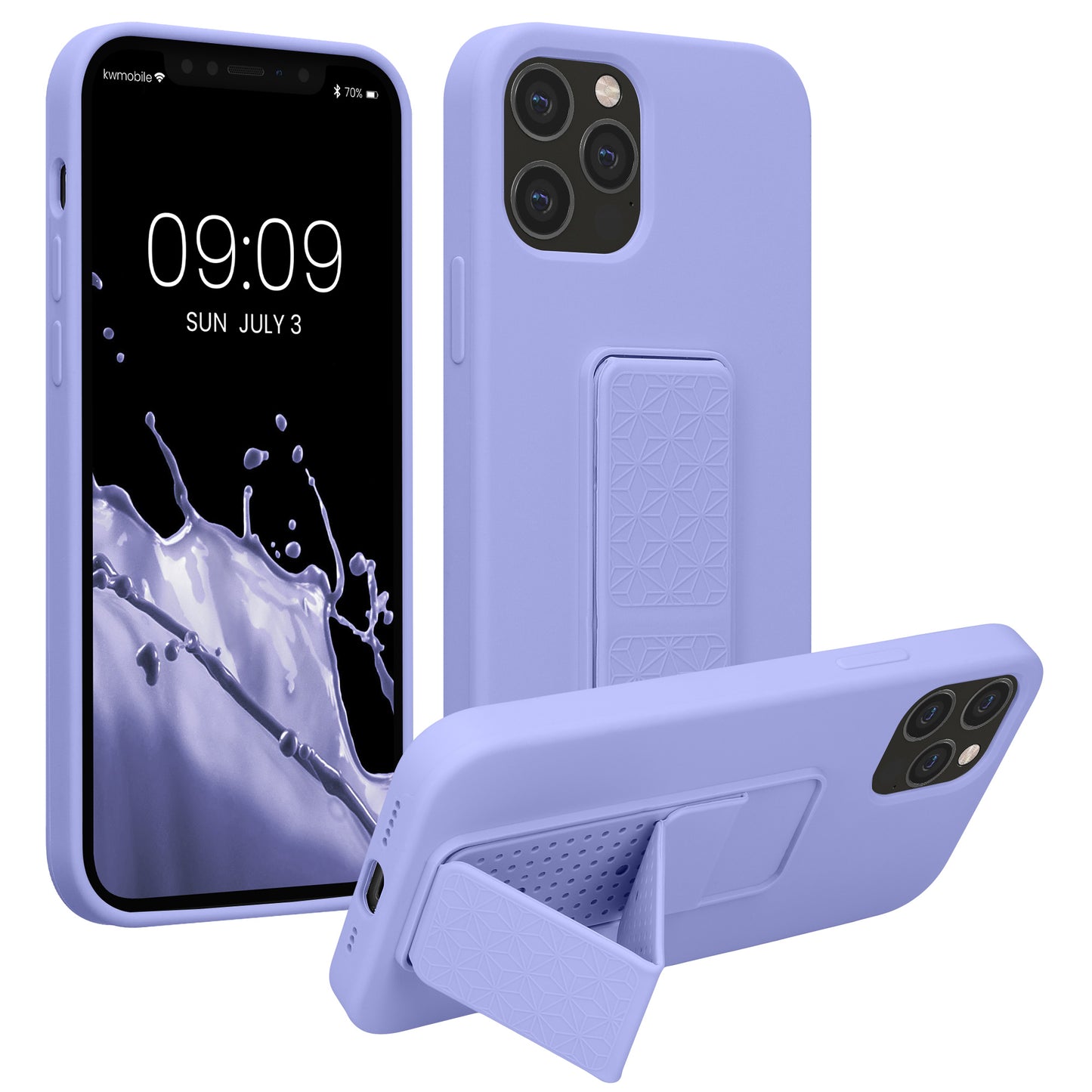 kwmobile Handyhülle für Apple iPhone 12 Pro Max mit Fingerhalter und Stand