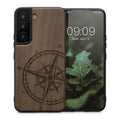 kwmobile Hülle kompatibel mit Samsung Galaxy S22 Hülle - Handy Cover - TPU Handyhülle Kompass Vintage