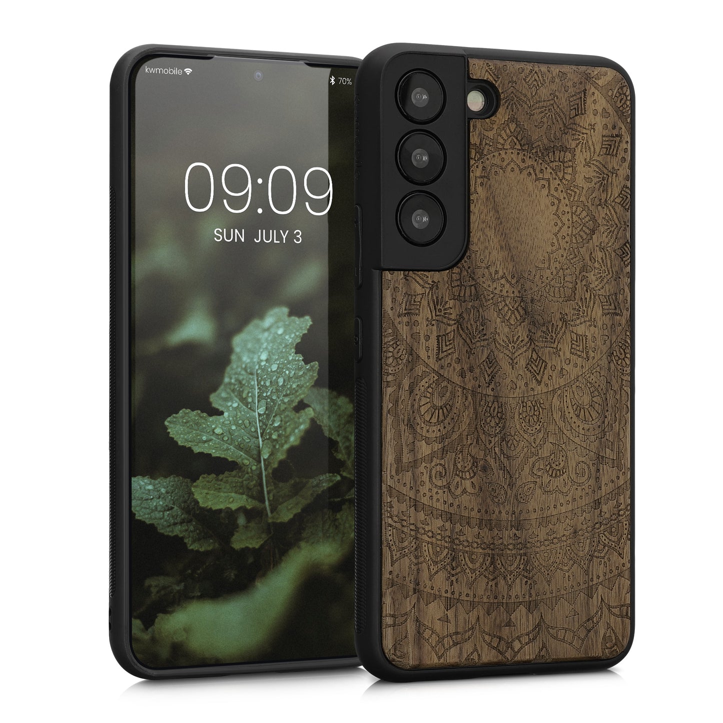 kwmobile Hülle kompatibel mit Samsung Galaxy S22 Hülle - Handy Cover - TPU Handyhülle Kompass Vintage