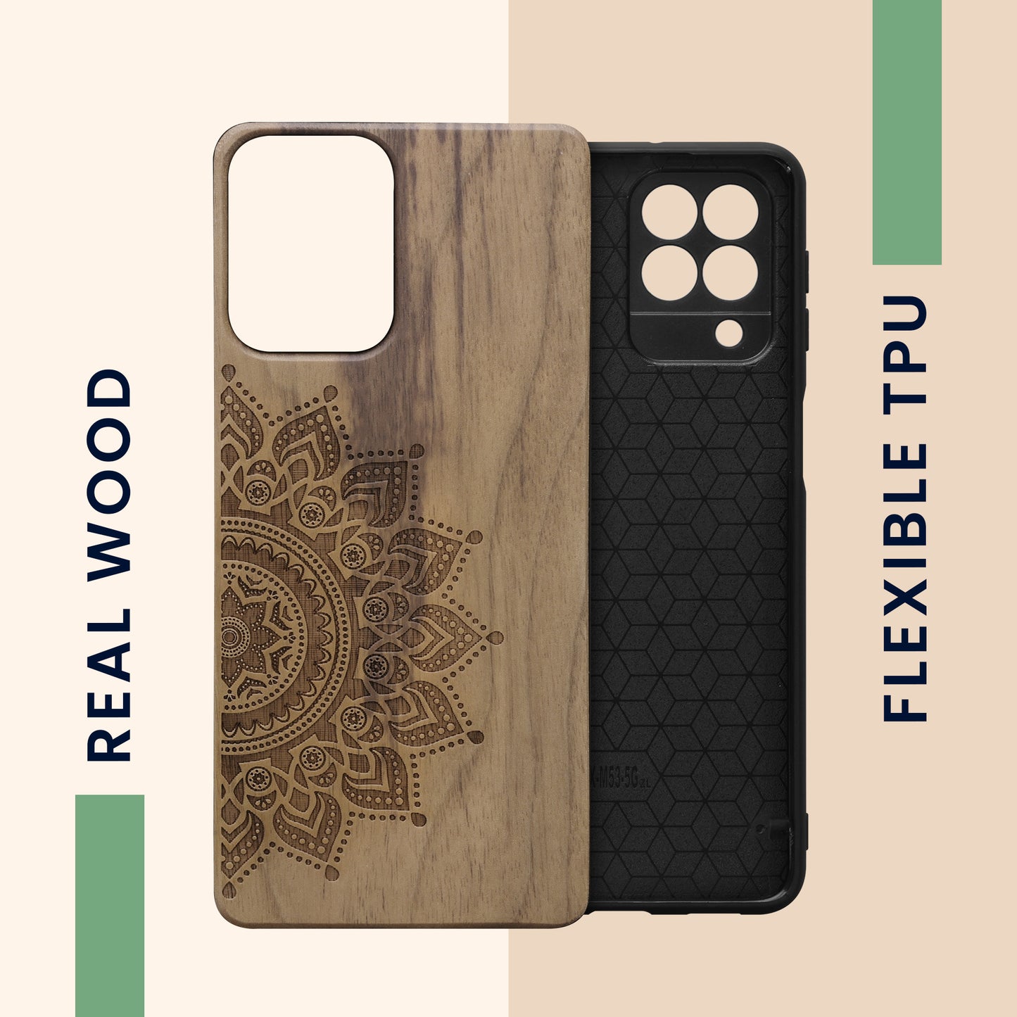 kwmobile Hülle kompatibel mit Samsung Galaxy M53 5G Handy Cover TPU Handyhülle Vintage