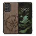 kwmobile Hülle kompatibel mit Samsung Galaxy A53 5G Hülle - Handy Cover - TPU Handyhülle Kompass Vintage
