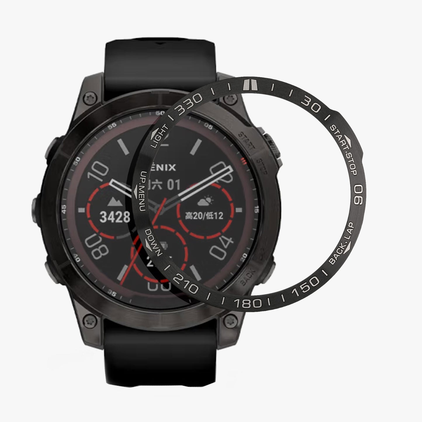 kwmobile Schutzring kompatibel mit Garmin Fenix 7 Fitnesstracker