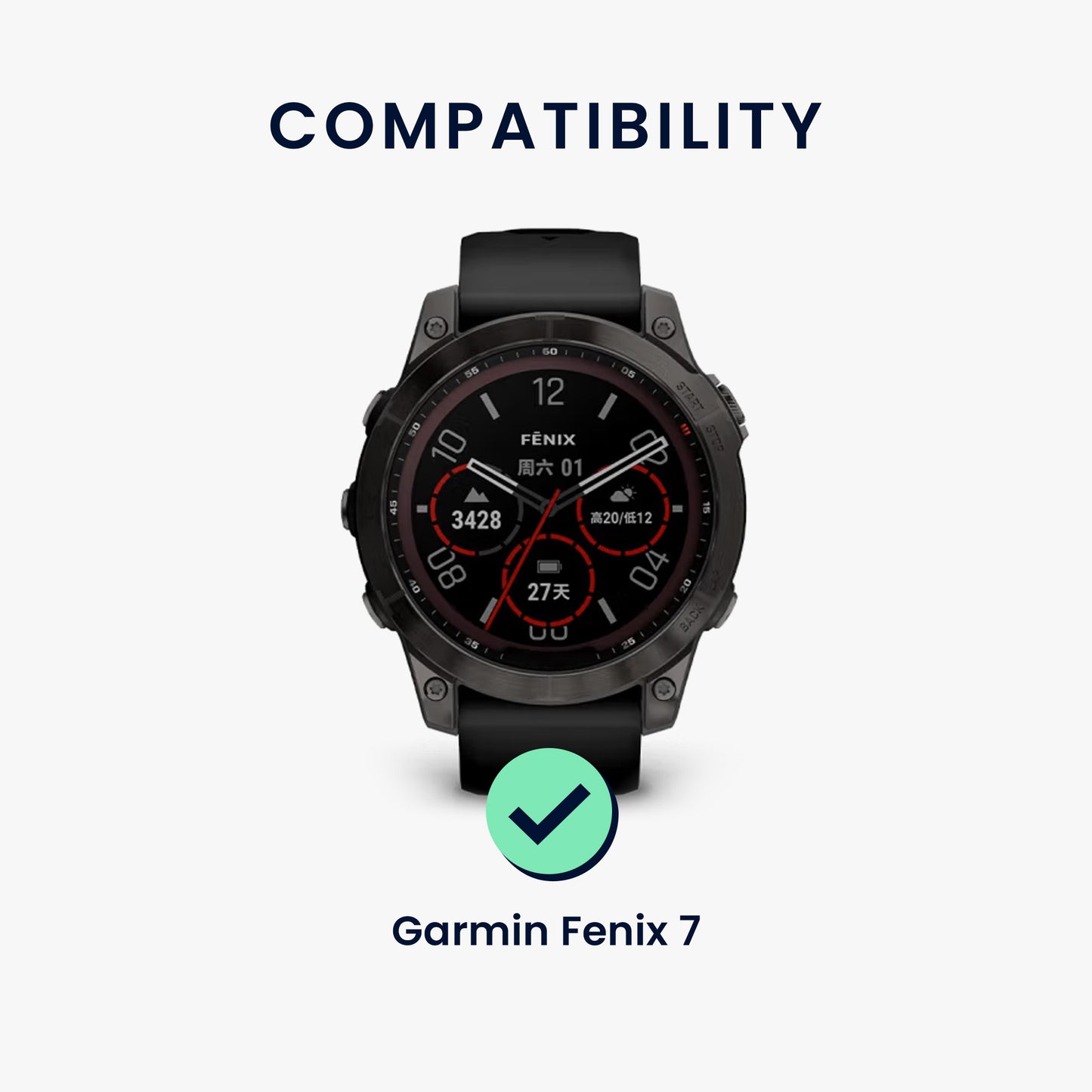 kwmobile Schutzring kompatibel mit Garmin Fenix 7 Fitnesstracker