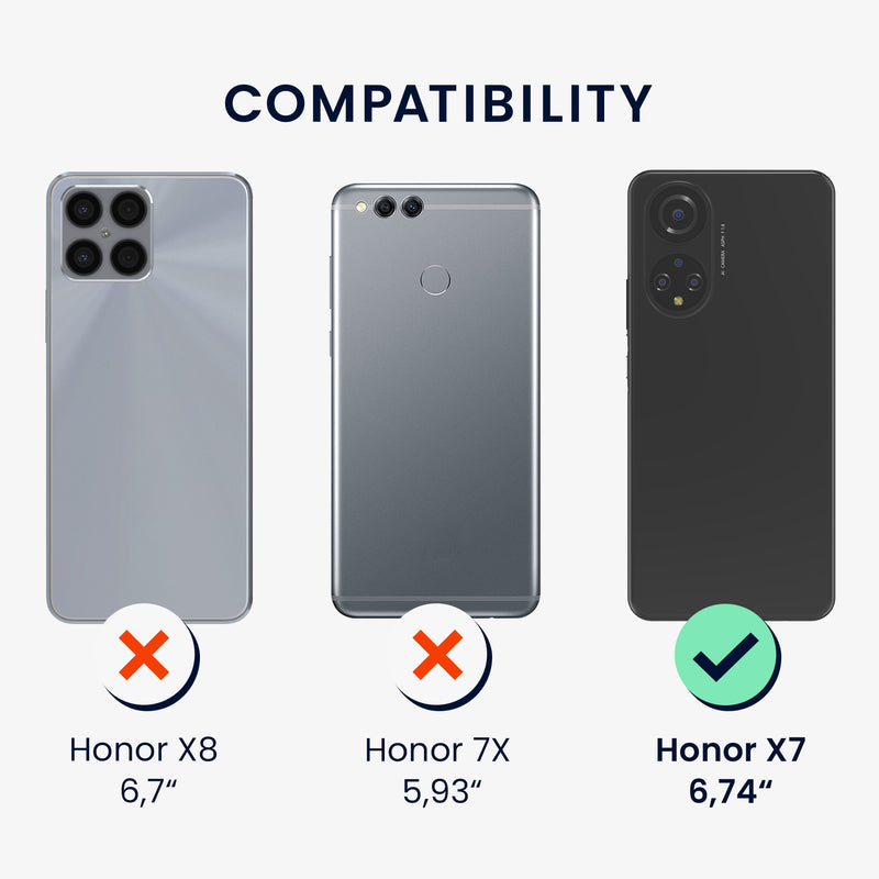 kwmobile Handyhülle für HONOR X7 Hülle - weiches Handy Silikon Case - Schutzhülle Cover