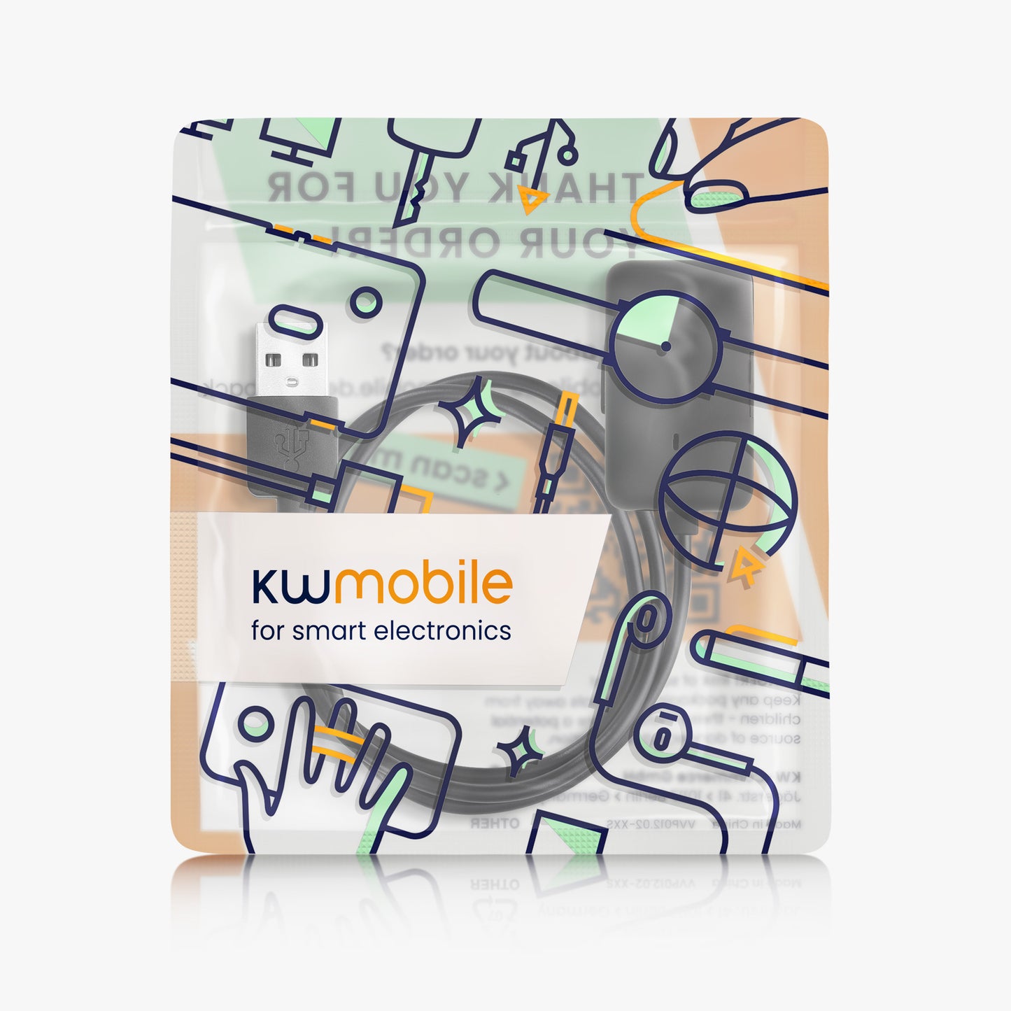kwmobile USB Kabel Charger kompatibel mit AfterShokz Xtrainerz AS700 / OpenSwim S700 Ladekabel Smart Watch Ersatzkabel Fitnesstracker Aufladekabel