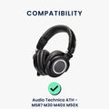 kwmobile Ohr Polster für Audio Technica ATH - MSR7 M30 M40X M50X Ohrpolster Ersatz Kopfhörer Ersatzteile Kopfhörer Ersatzpolster Over Ear Headphones
