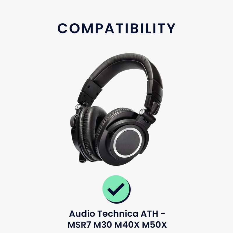 kwmobile Ohr Polster für Audio Technica ATH - MSR7 M30 M40X M50X Ohrpolster Ersatz Kopfhörer Ersatzteile Kopfhörer Ersatzpolster Over Ear Headphones