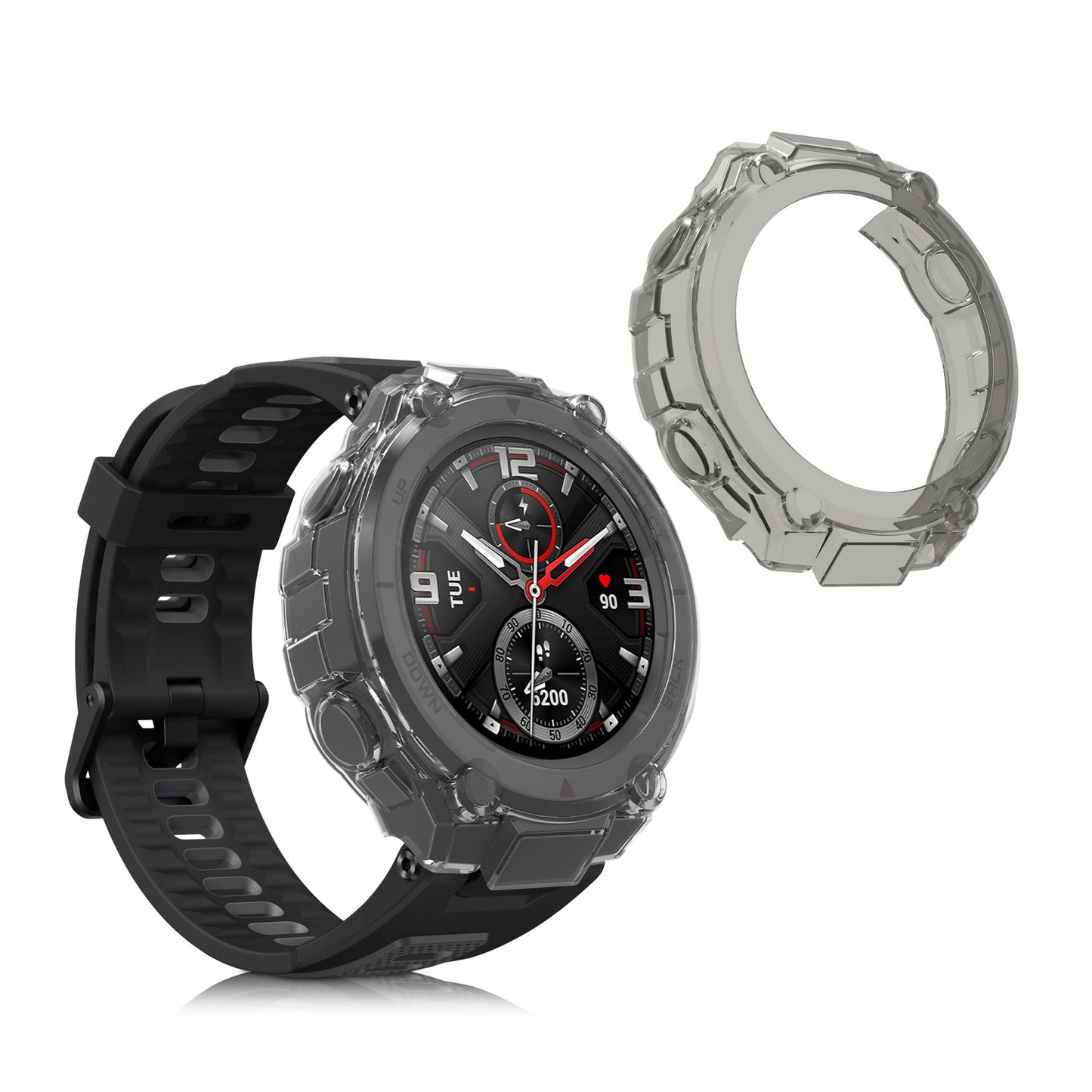 kwmobile Sport Schutzhülle kompatibel mit Huami Amazfit T-Rex / T-Rex Pro Hülle Case ohne Tracker