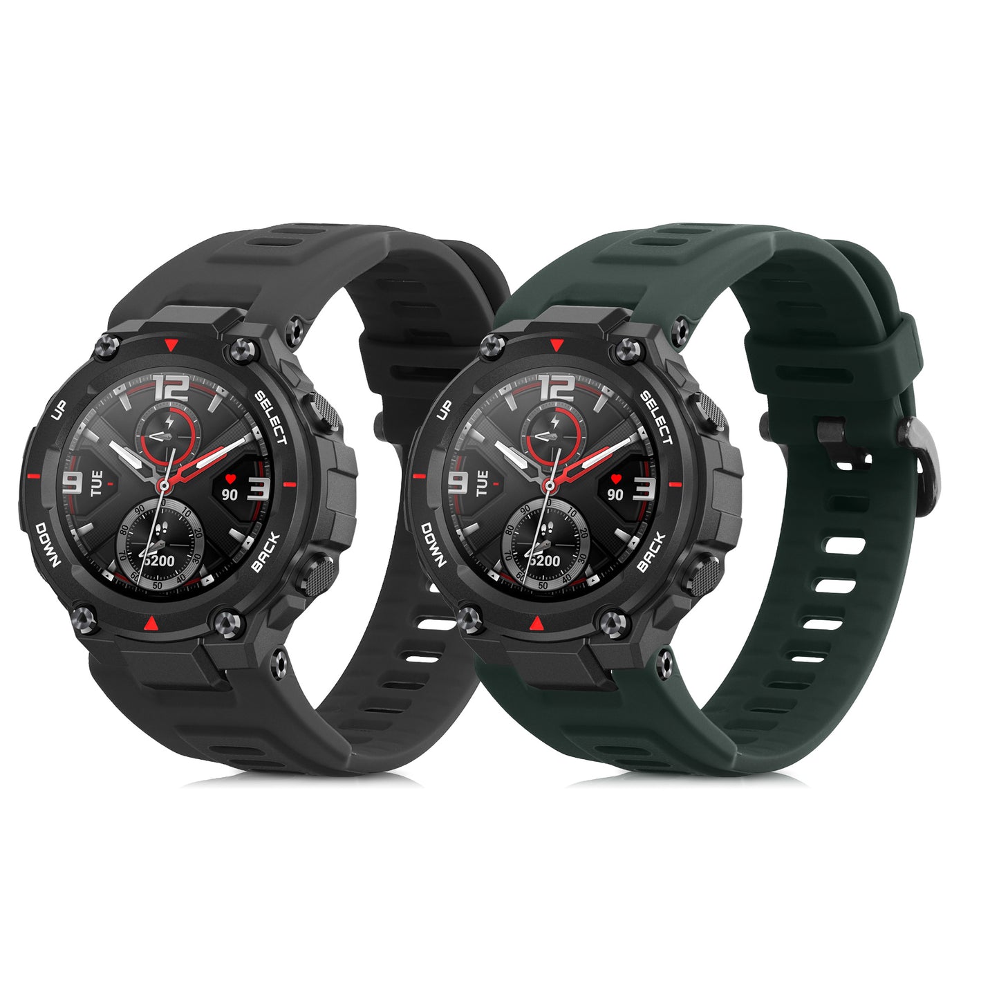 kwmobile Uhrenarmband für Huami Amazfit T-Rex / T-Rex Pro Armband Fitnesstracker Band Set Ersatzarmband Smartwatch