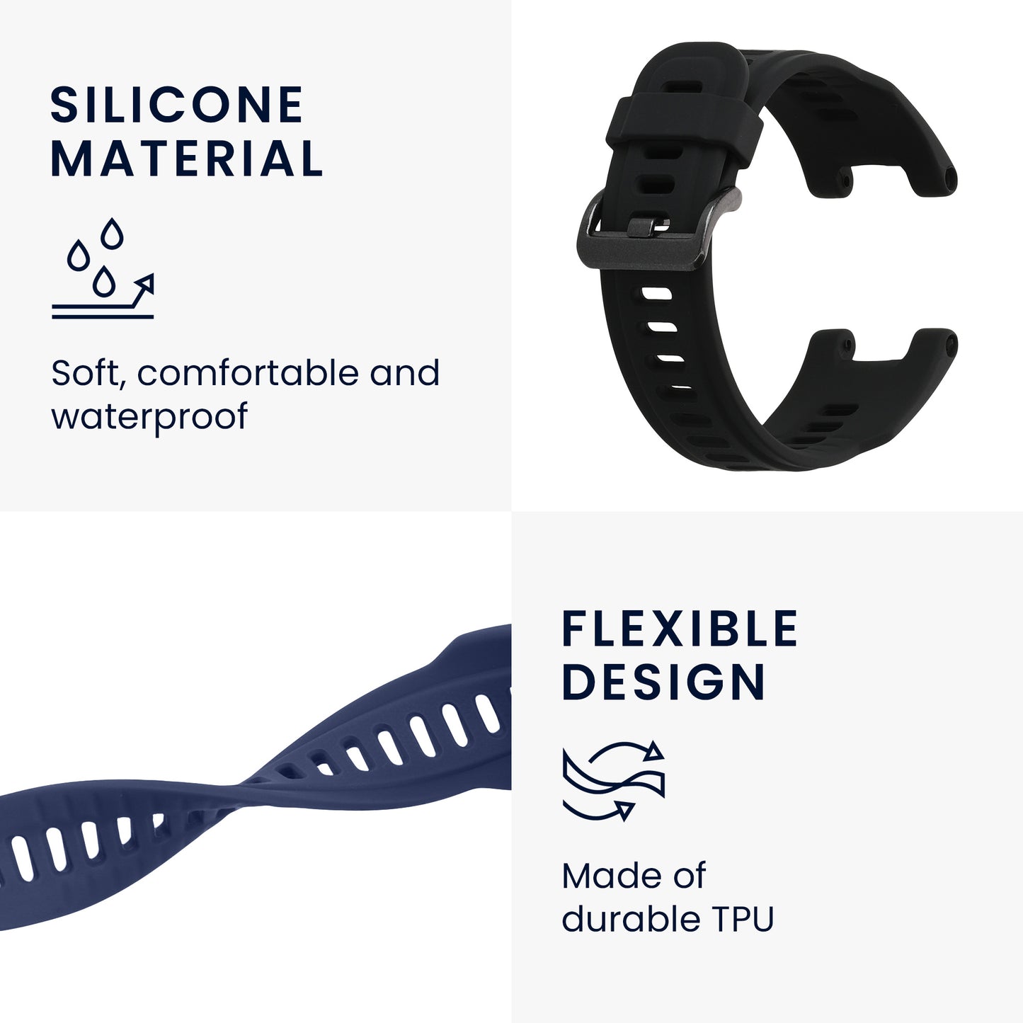 kwmobile Uhrenarmband für Huami Amazfit T-Rex / T-Rex Pro Armband Fitnesstracker Band Set Ersatzarmband Smartwatch