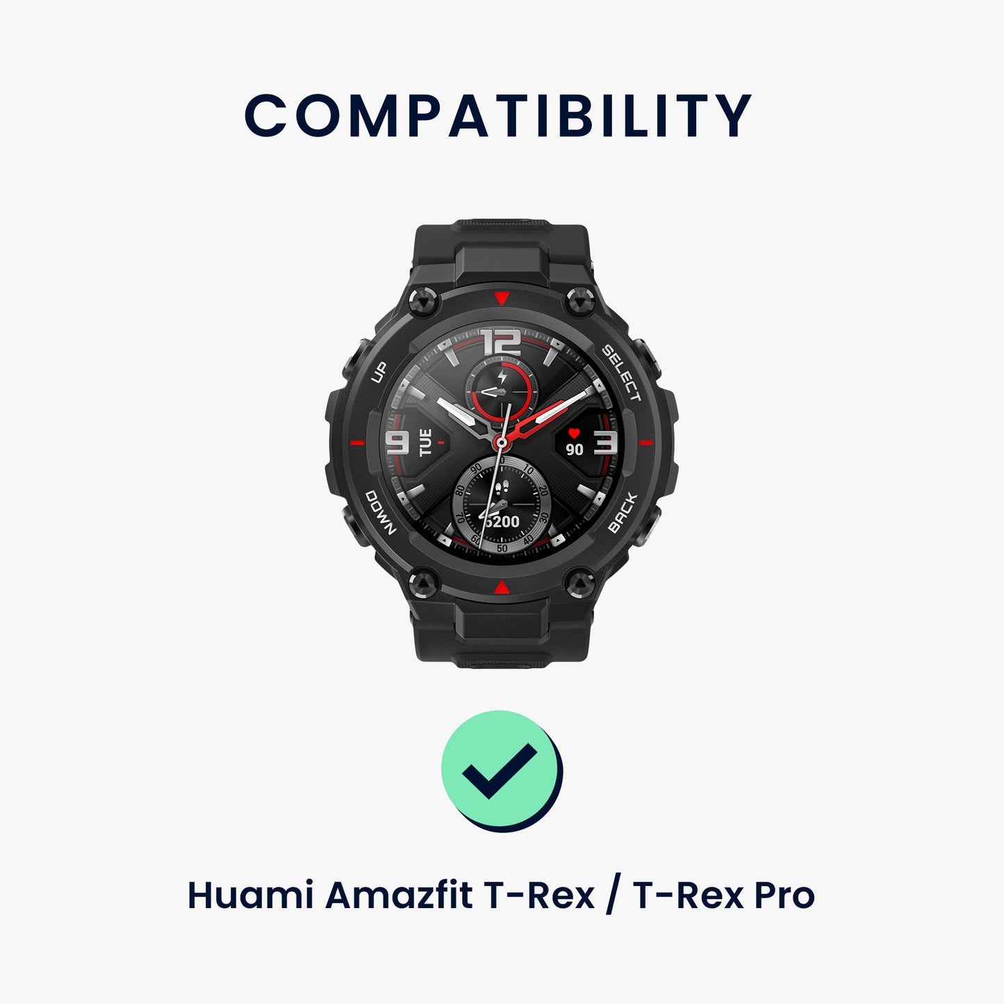 kwmobile Uhrenarmband für Huami Amazfit T-Rex / T-Rex Pro Armband Fitnesstracker Band Set Ersatzarmband Smartwatch