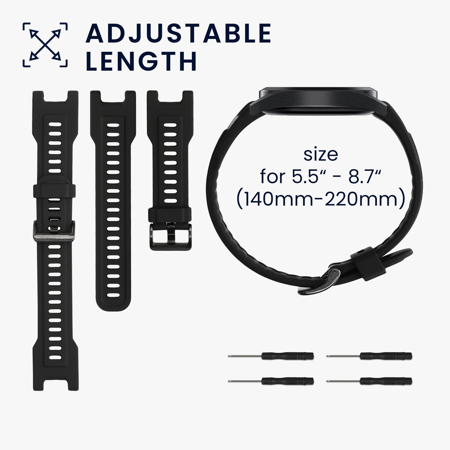 kwmobile Uhrenarmband für Huami Amazfit T-Rex / T-Rex Pro Armband Fitnesstracker Band Set Ersatzarmband Smartwatch