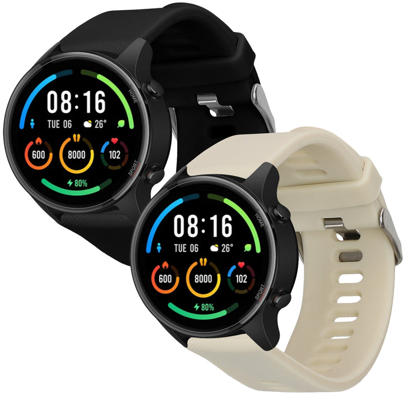 kwmobile Uhrenarmband für Xiaomi Mi Watch / Mi Watch Color Sport Armband Fitnesstracker Band Set Ersatzarmband Smartwatch