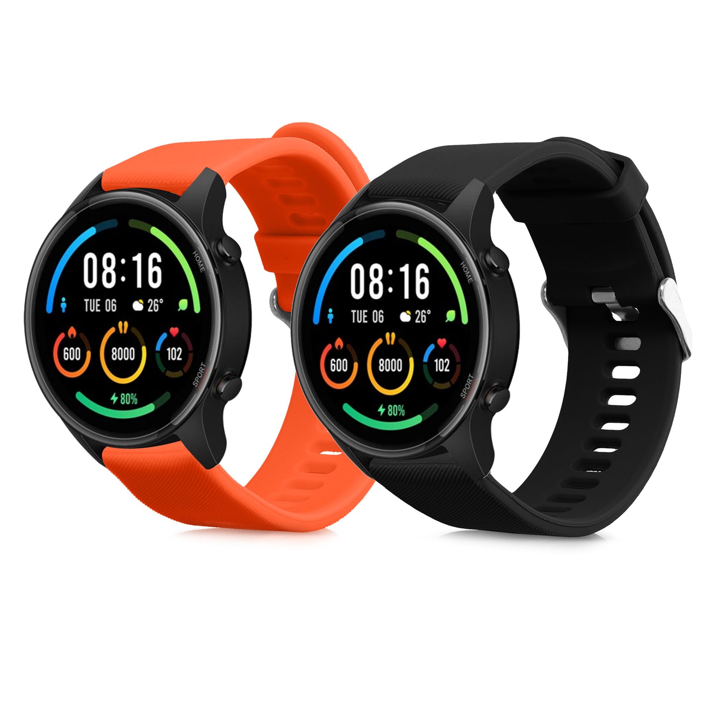 kwmobile Uhrenarmband für Xiaomi Mi Watch / Mi Watch Color Sport Armband Fitnesstracker Band Set Ersatzarmband Smartwatch