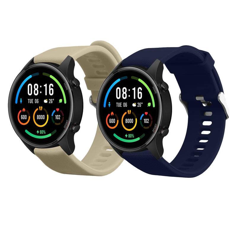 kwmobile Uhrenarmband für Xiaomi Mi Watch / Mi Watch Color Sport Armband Fitnesstracker Band Set Ersatzarmband Smartwatch