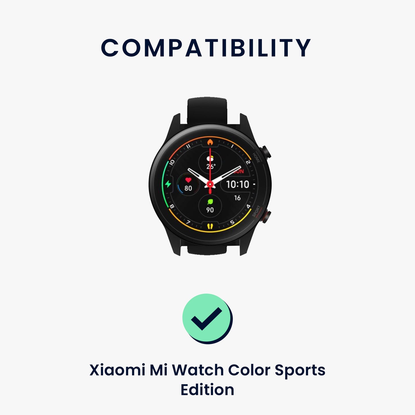 kwmobile Uhrenarmband für Xiaomi Mi Watch / Mi Watch Color Sport Armband Fitnesstracker Band Set Ersatzarmband Smartwatch