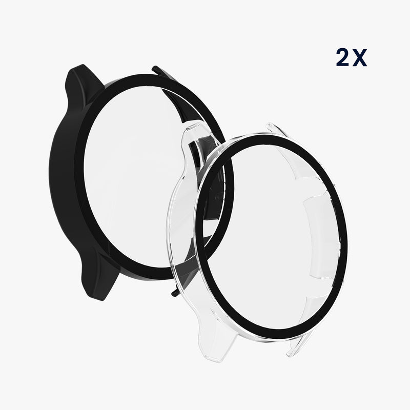 kwmobile Glas Hülle für Xiaomi Mi Watch / Mi Watch Color Sport Schutzhülle Fullbody Fitnesstracker Case Set