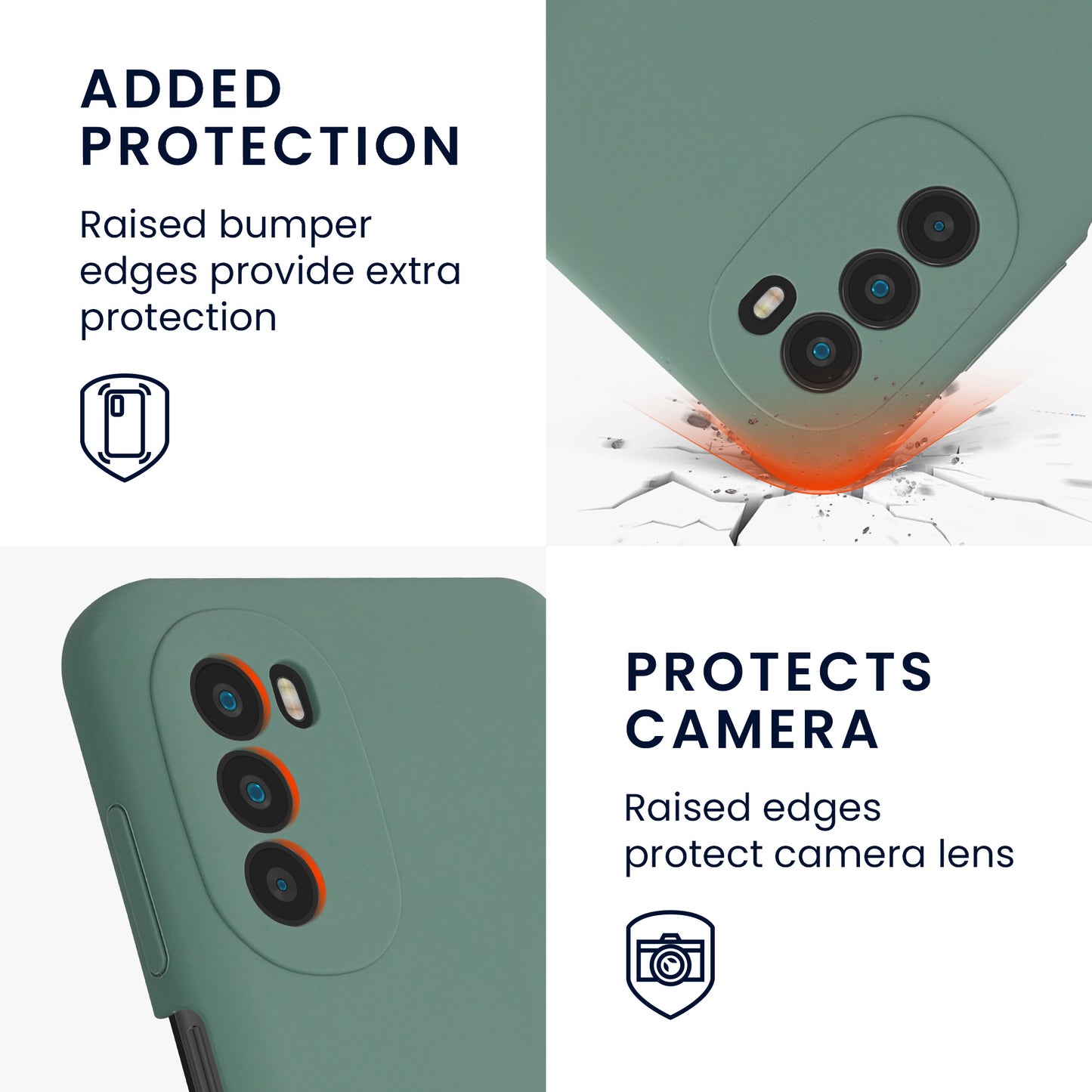 kwmobile Handyhülle für Motorola Moto G52 / Moto G82 5G Hülle - Case Silikon - Kabelloses Laden - Schutzhülle Cover