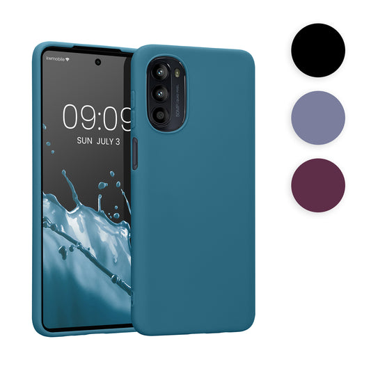 kwmobile Hülle kompatibel mit Motorola Moto G52 / Moto G82 5G Hülle - weiches TPU Silikon Case - Cover geeignet für kabelloses Laden - Schwarz matt Schwarz matt  