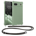 kwmobile Necklace Case kompatibel mit Google Pixel 6a Hülle - Cover mit Kordel zum Umhängen - Silikon Schutzhülle