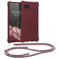 kwmobile Necklace Case kompatibel mit Google Pixel 6a Hülle - Cover mit Kordel zum Umhängen - Silikon Schutzhülle
