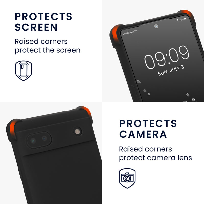 kwmobile Necklace Case kompatibel mit Google Pixel 6a Hülle - Cover mit Kordel zum Umhängen - Silikon Schutzhülle