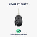 kwmobile Autoschlüssel Hülle kompatibel mit Renault Dacia 2-Tasten Autoschlüssel - Schlüsselhülle Silikon Cover