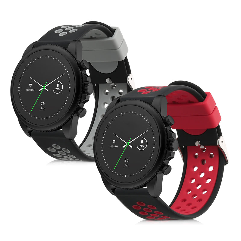 kwmobile Uhrenarmband für Fossil Gen 6 Men's Smartwatch Armband Fitnesstracker Band Set Ersatzarmband