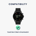 kwmobile Uhrenarmband für Fossil Gen 6 Men's Smartwatch Armband Fitnesstracker Band Set Ersatzarmband