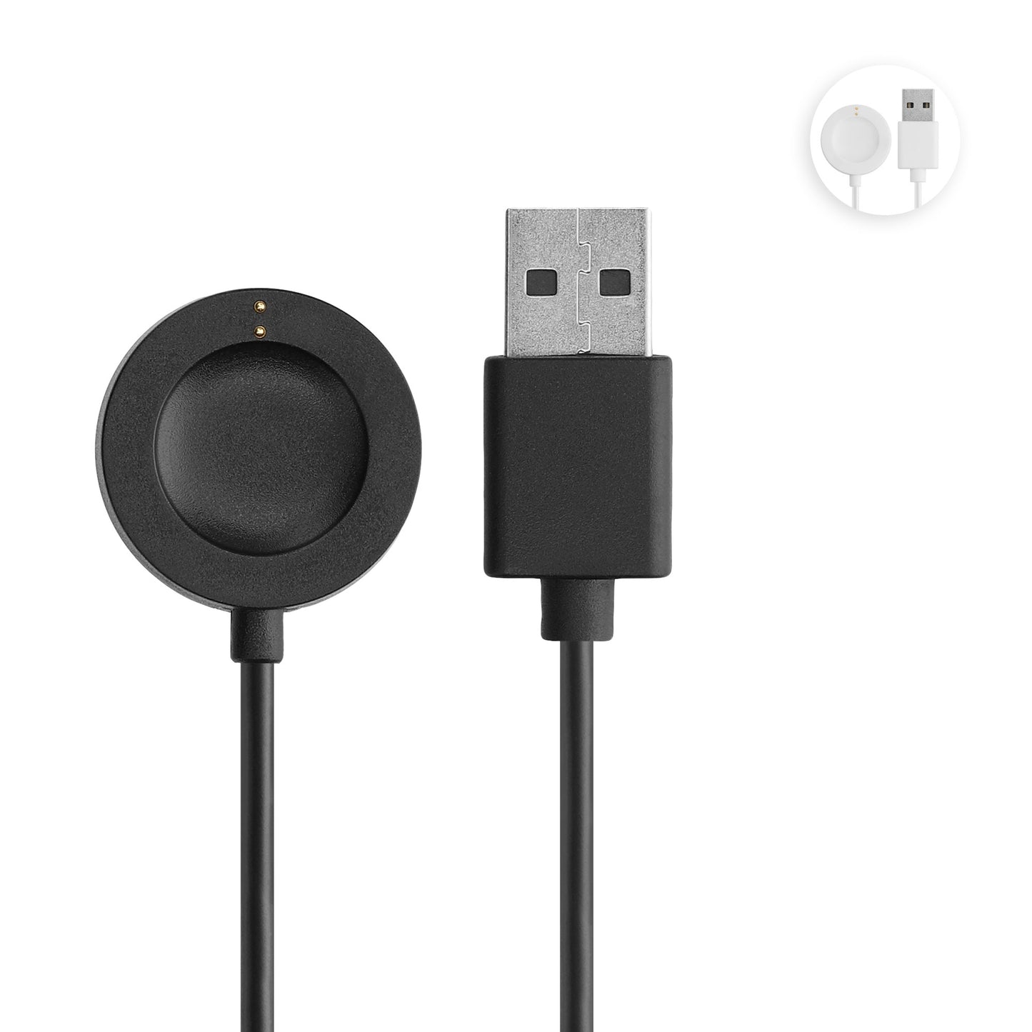 kwmobile USB Kabel Charger kompatibel mit Fossil Gen 6 5 4 Smartwatch / Skagen Falster 2 Ladekabel - Smart Watch Ersatzkabel - Fitnesstracker Aufladekabel in Weiß Weiß  