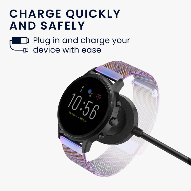 kwmobile USB Kabel Charger kompatibel mit Fossil Gen 6 5 4 Smartwatch / Skagen Falster 2 Ladekabel Smart Watch Ersatzkabel Fitnesstracker Aufladekabel