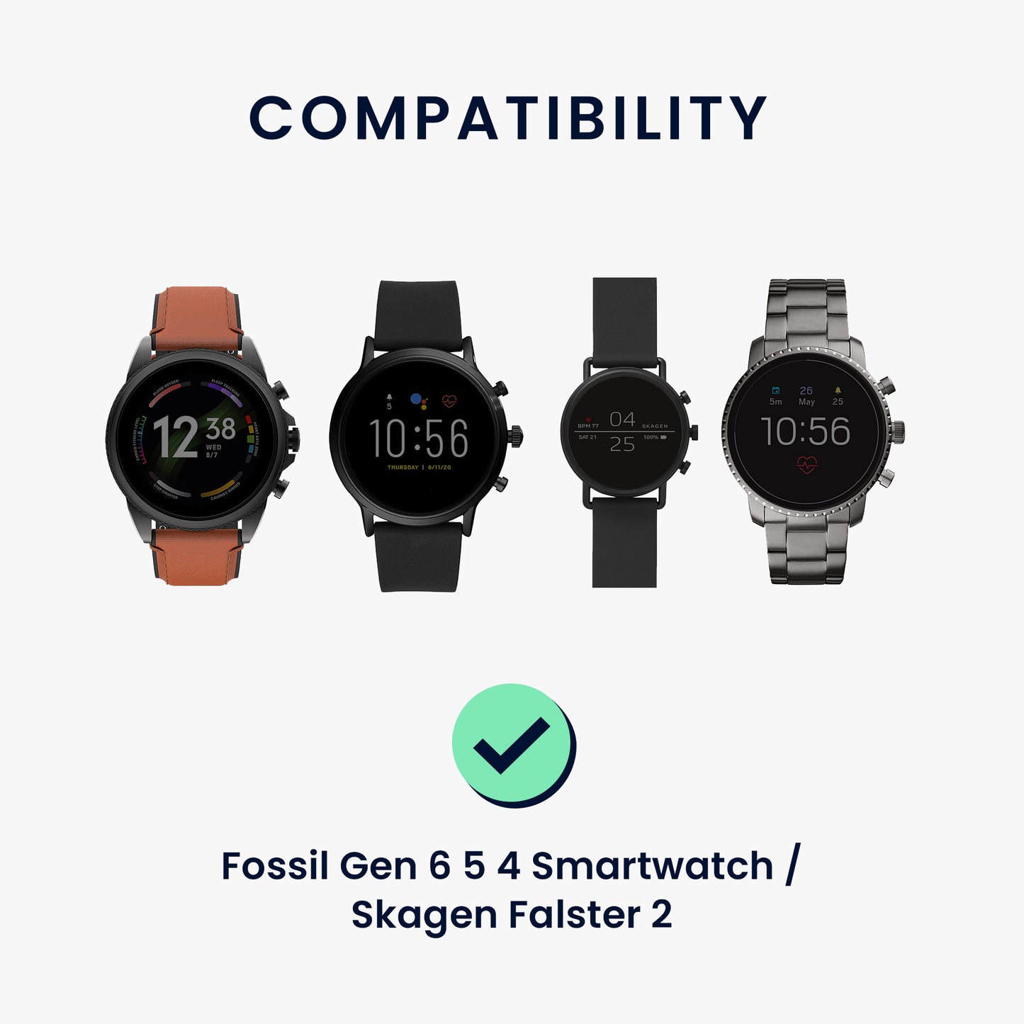 kwmobile USB Kabel Charger kompatibel mit Fossil Gen 6 5 4 Smartwatch / Skagen Falster 2 Ladekabel Smart Watch Ersatzkabel Fitnesstracker Aufladekabel
