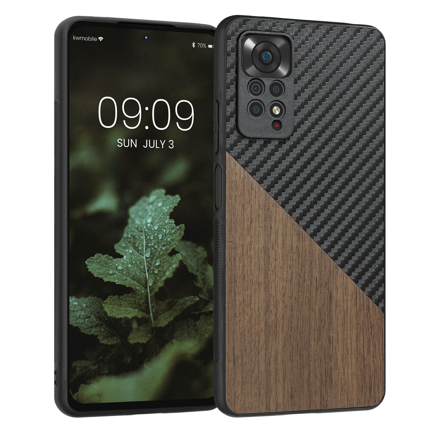 kwmobile Hülle kompatibel mit Xiaomi Redmi Note 11 Pro / Note 11 Pro (5G) / Note 12 Pro (4G) - Handyhülle - Handy Schutzhülle - Smartphone Cover - Dunkelbraun Schwarz Dunkelbraun  [dsg01]