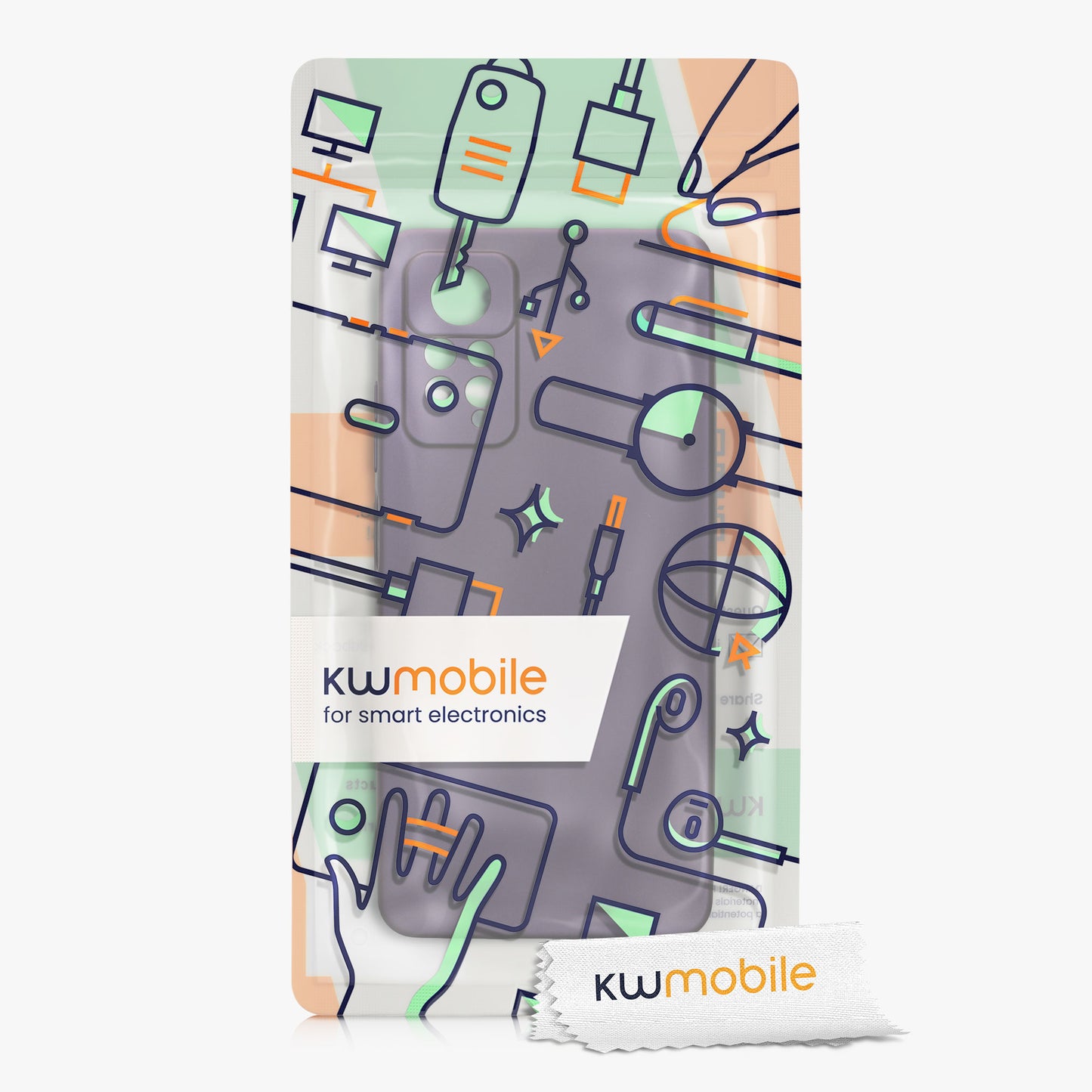 kwmobile Handyhülle für Xiaomi Redmi Note 11 Pro / Note 11 Pro (5G) / Note 12 Pro (4G) Hülle - Silikon Case metallisch schimmernd - Schutzhülle Cover